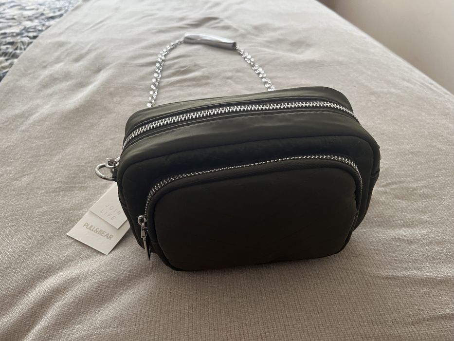 carteira tiracolo verde tropa da pull&bear