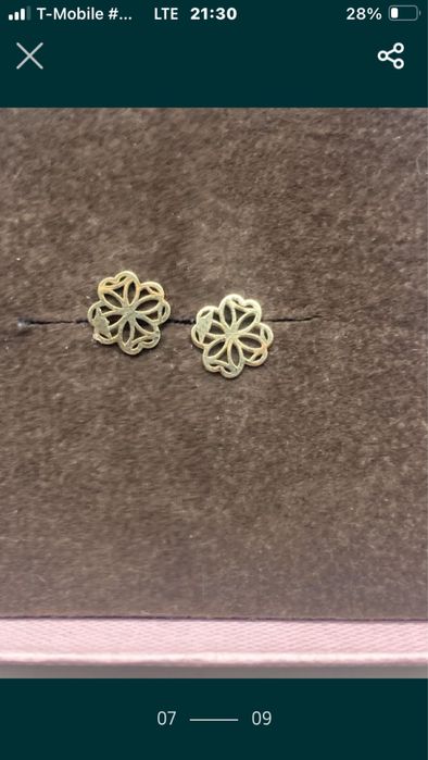 Kolczyki złote nowe próba 585