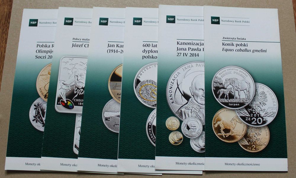 Foldery - monety srebrne NBP rok 2014