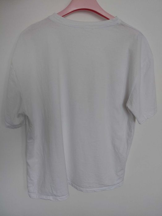 Tshirt biały ze złotą aplikacją Zara
