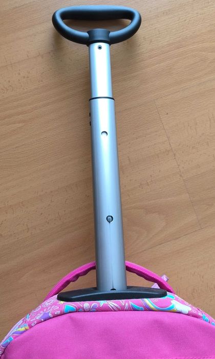 Mochila Trolley de criança/menina com rodas, alças e pega regulável