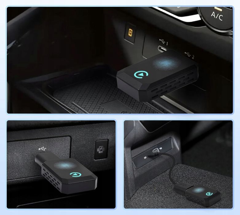Bezprzewodowy Adapter CarPlay Android Auto Bluetooth WiFi USB-C USB-A