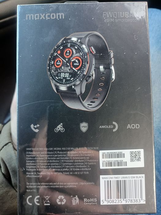 nowy Smartwatch eSIM URAN maxcom jak Samsung Galaxy watch  AMOLED sim