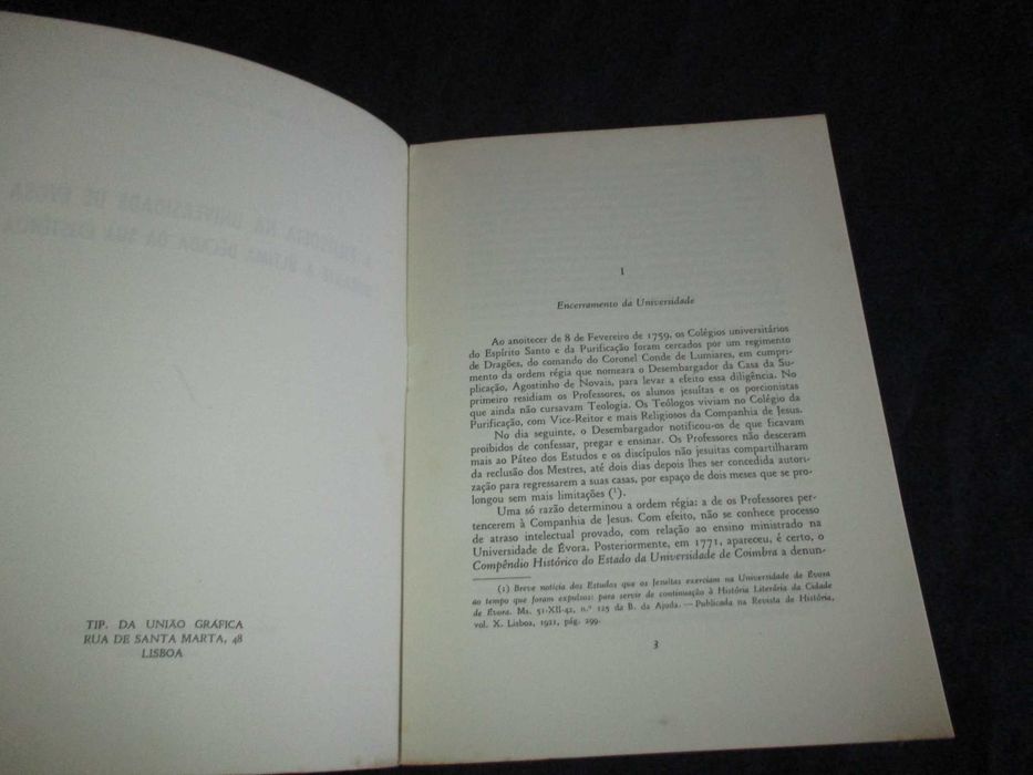 Livro A Filosofia na Universidade de Évora 1960