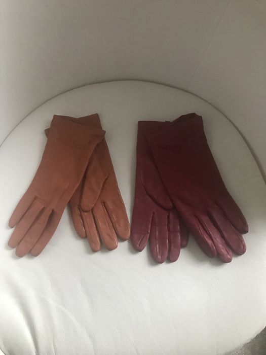 Rękawiczki damskie ze skóry r. 7. Butik.