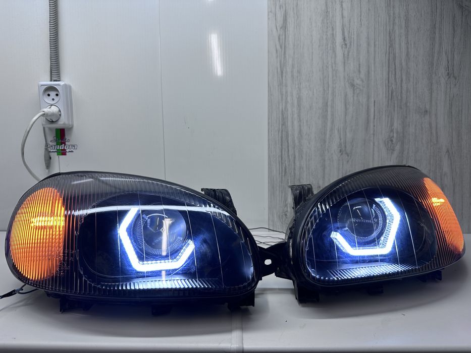 Фари на ланос лед биксенон линзы фары ланос Led установка линз свет 3"