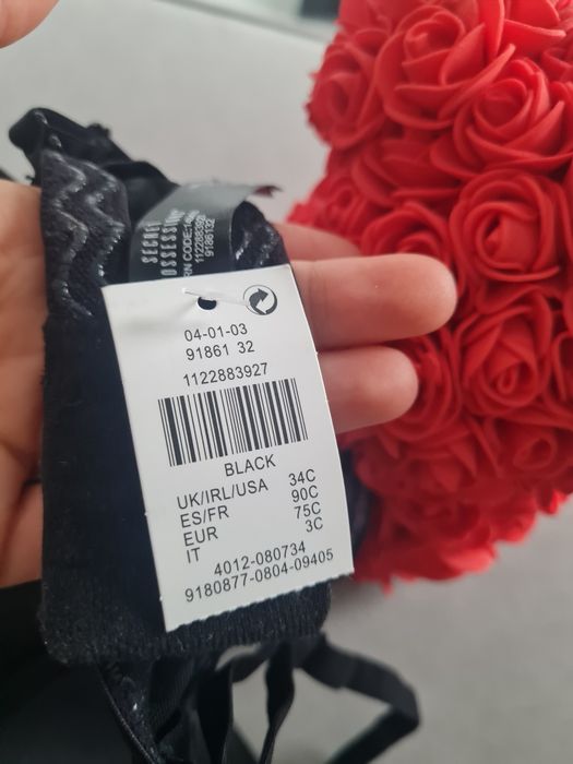 Biustonosz Czarny 75 C Primark Nowy