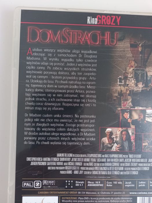 Dom Strachu DVD polski lektor