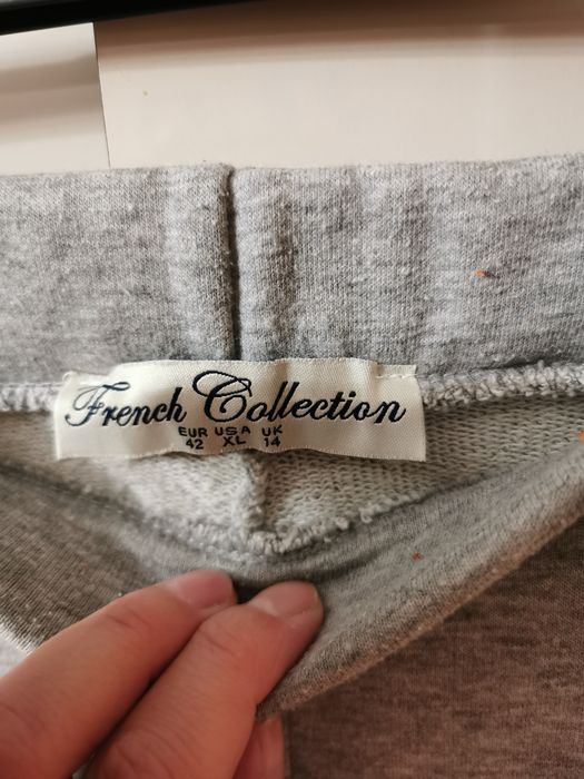 Spódnica midi damska 42 XL szara French Collection trapezowa mięsista