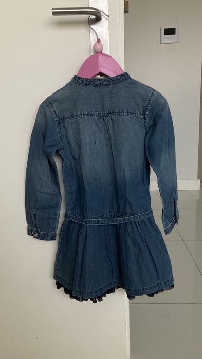 Vestido de ganga Chicco de manga comprida, para 4 anos
