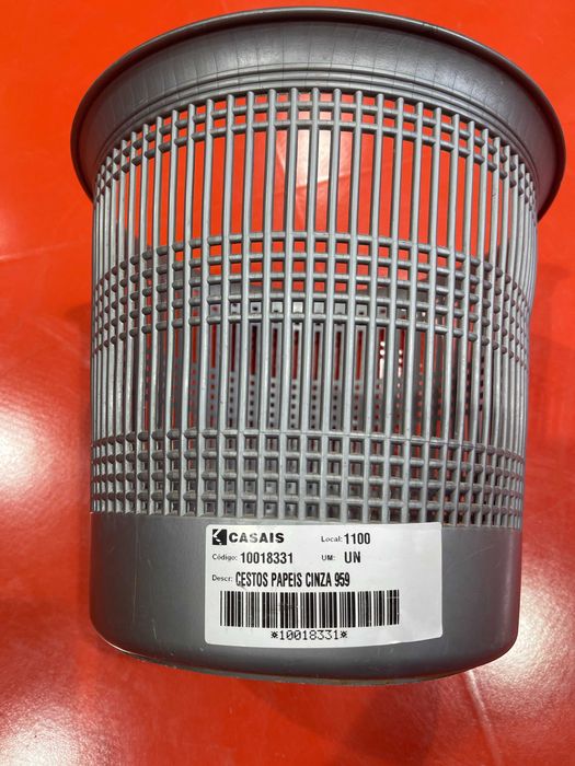 Cesto de lixo de escritório Cinza, 16L