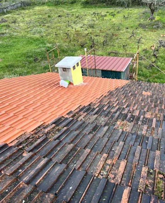 Serviço de limpeza - Telhas, Muros e Painéis Solares