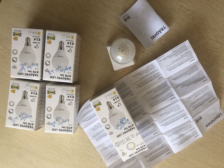 Нова Led лампочка IKEA TRÅDFRI E14 470 люмен