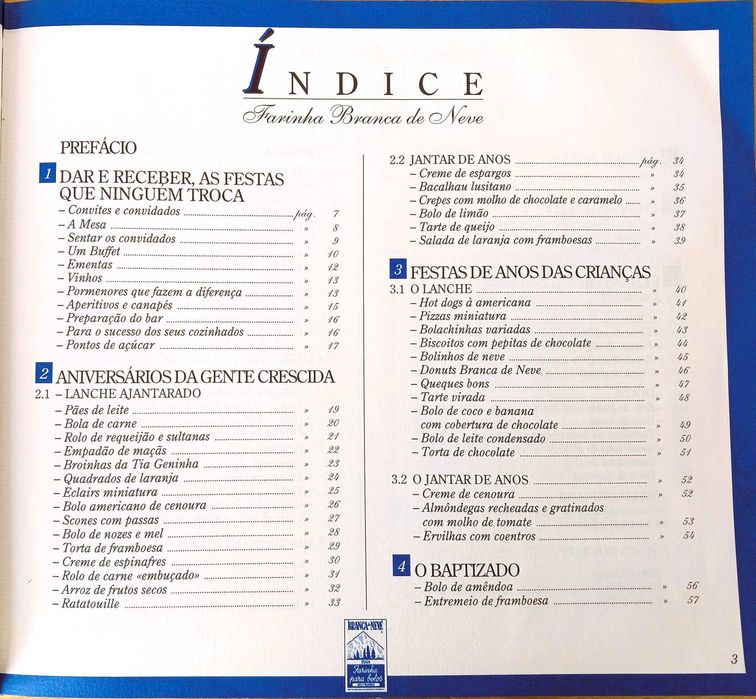 Receitas De Festa - Farinha Branca De Neve, 40 Anos Em Festa