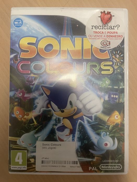 Jogos da Wii - Super Mario e Sonic Colours