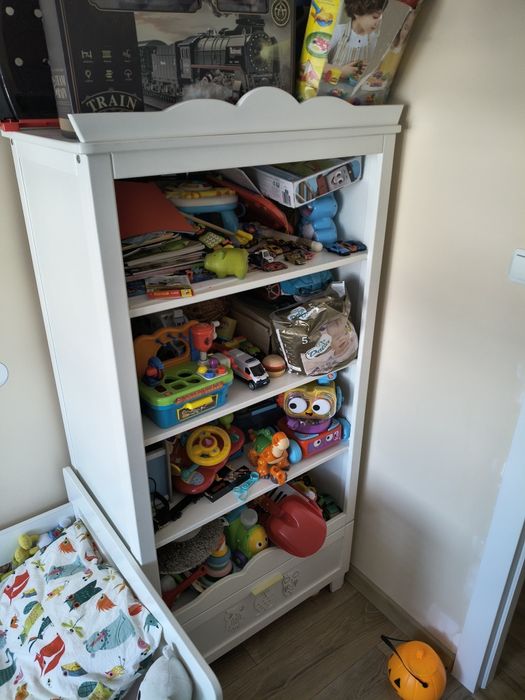 Dziecięce meble  Szafa +  Regał Marsell Klupś sowy mebelki białe