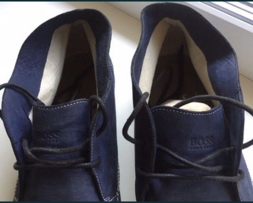 Hugo Boss туфли из нубука 43 р