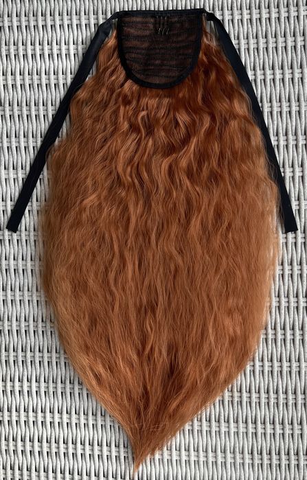 Premium Ultra włosy doczepiane, rudy kucyk, treska 307.