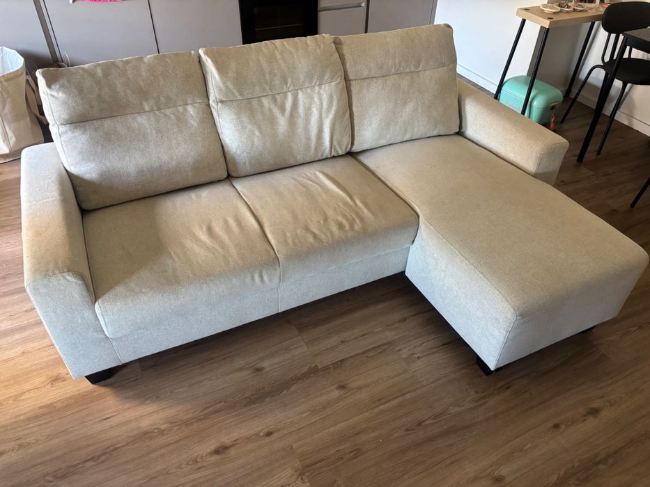 sofá 3 lugares chaise longue