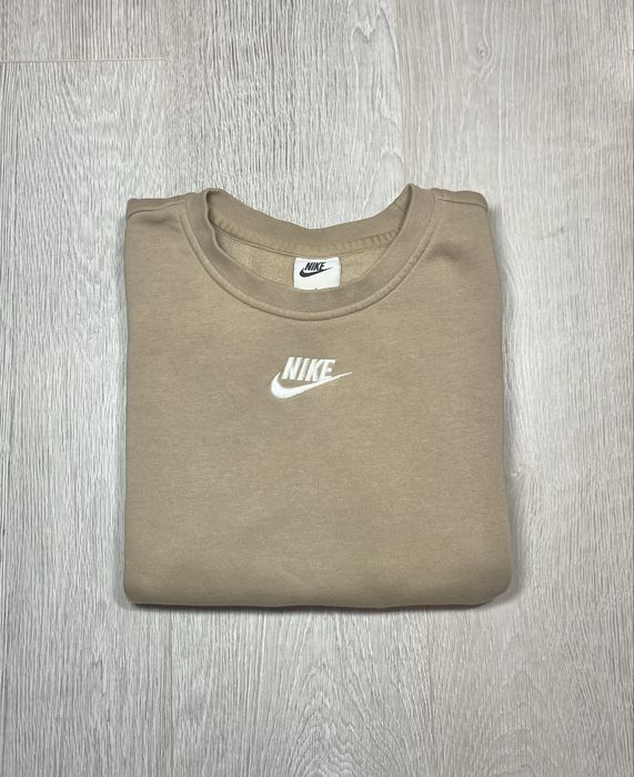 Bluza Nike Beżowa Piaskowa Damska Bawełniana Modna Crewneck Vintage S
