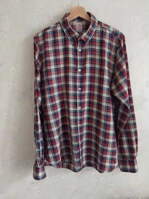 Сорочка чоловіча scotch&soda l 48р., бавовна, в клітинку, темна