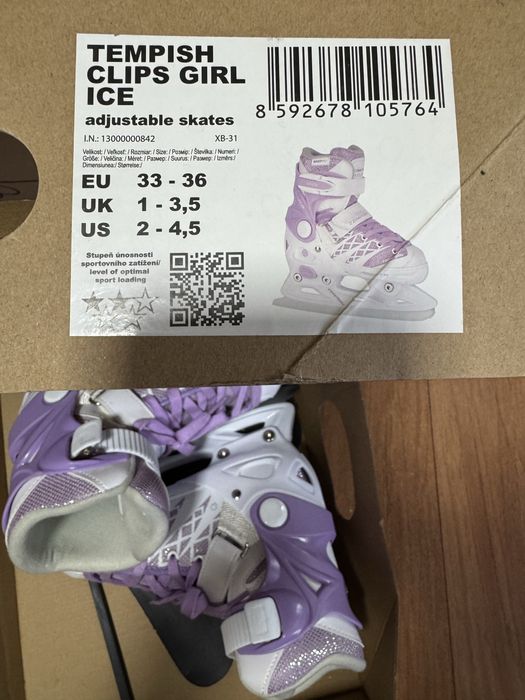 Детские раздвижные коньки Tempish Clips Ice Girl