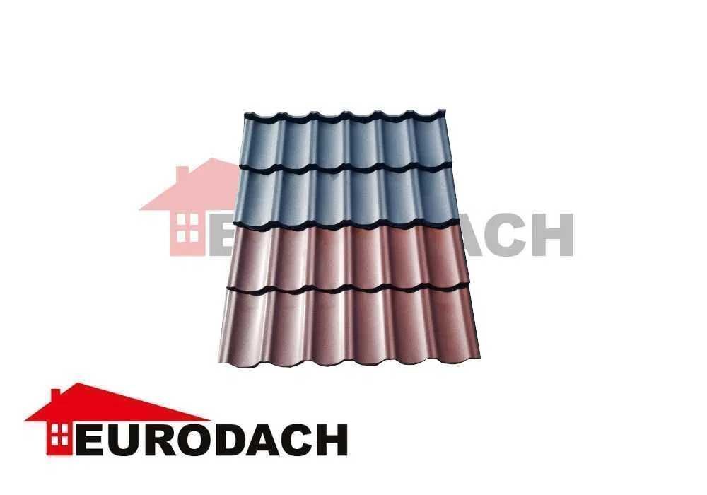 Blachodachówka modułowa Moderno, GRAFIT (7016 MAT), BRĄZ (8017 MAT), CEGLASTY (8004 MAT)