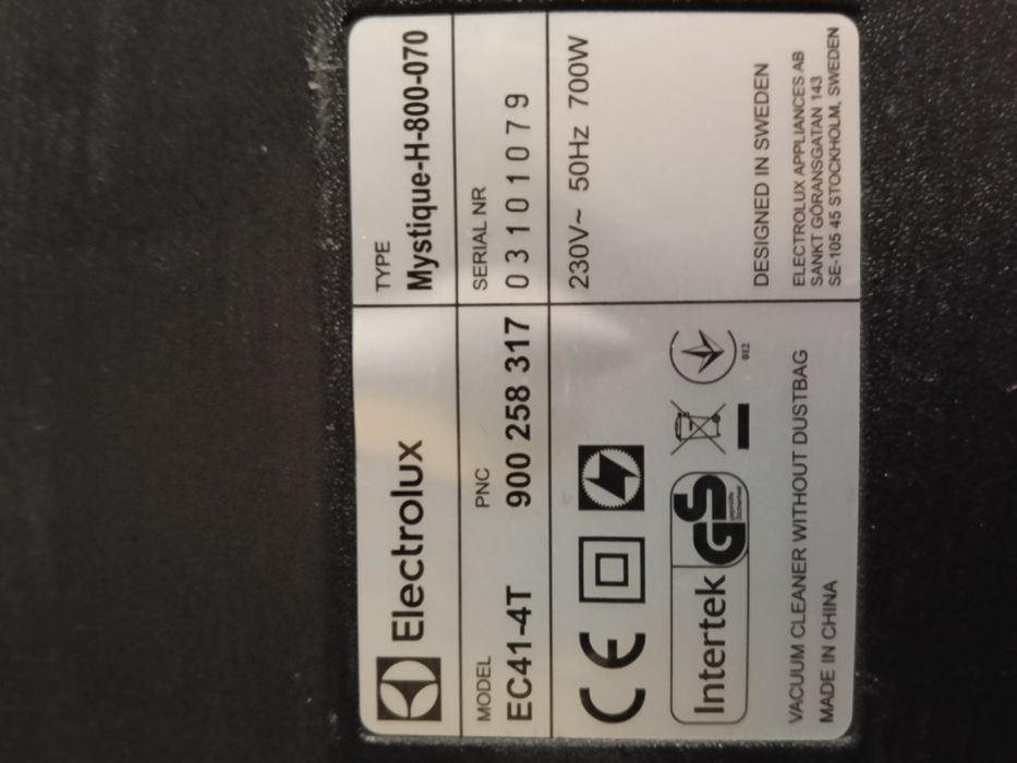 Odkurzacz Eletrolux bezworkowy