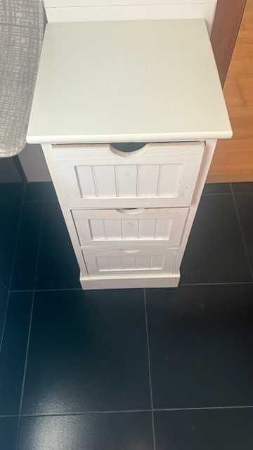 Móvel de WC, com 3 gavetas, em madeira