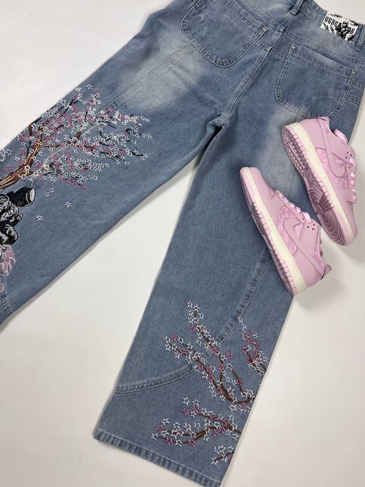 ‼️РОЗПРОДАЖ‼️Jeans Sacura/ Штани блакитні Сакура/ Vescartes/ Baggy y2k