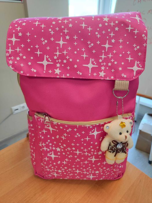 Школьный рюкзак модный, набор 1+2 и брелок Медвежонок