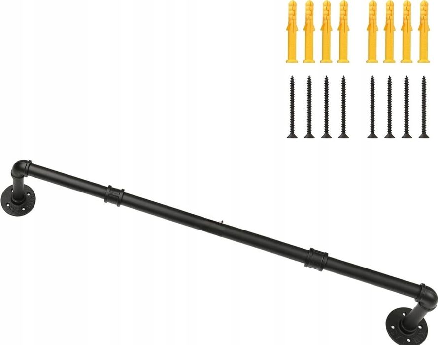 Wieszak na ubrania Industrial loft 120x25 cm rurki