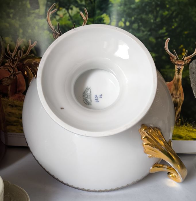 Waza Epiag + przyprawnik piękna stara porcelana