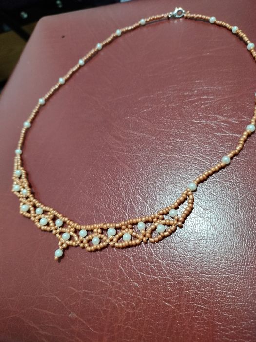 Handmade naszyjnik koraliki perły biżuteria