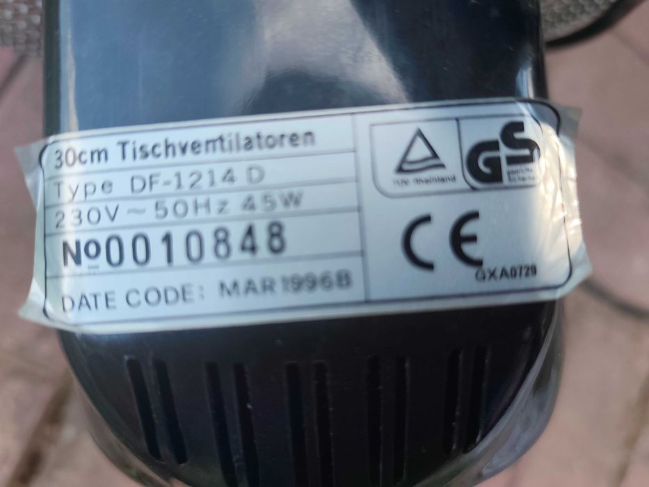 Wentylator stojący, stołowy, metaliczny grafit, średnica 30cm