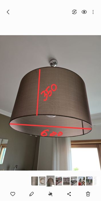 Abajur grande castanho