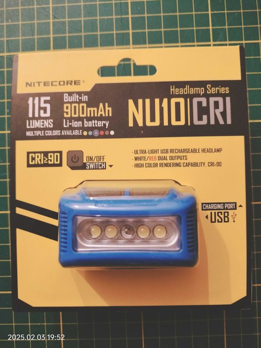 Nitecore Wodoodporna Latarka Czołowa NU10 dioda CRI