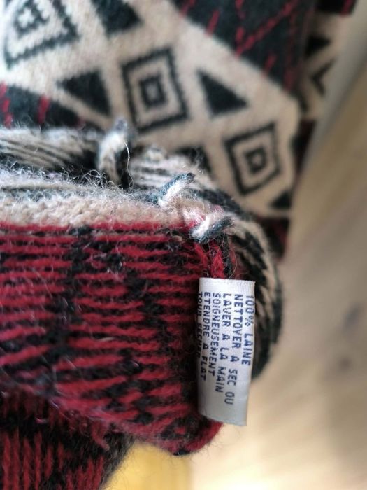 Sweter unisex z wełny ciepły puszysty Ping Pong r. L