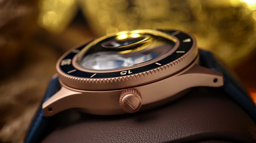 BULOVA Special Edition MIL-SHIPS Bronze 98A325 Koperta z brązu, szafir