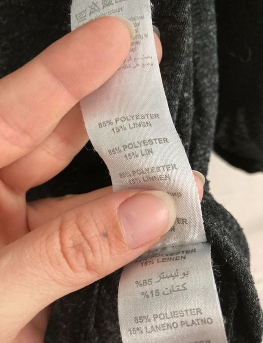 Bluzka len rock punk wyciete ramiona