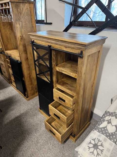 Nowa wyjatkowa komoda szafka witryna egzotyczne mango styl LOFT F-Vat