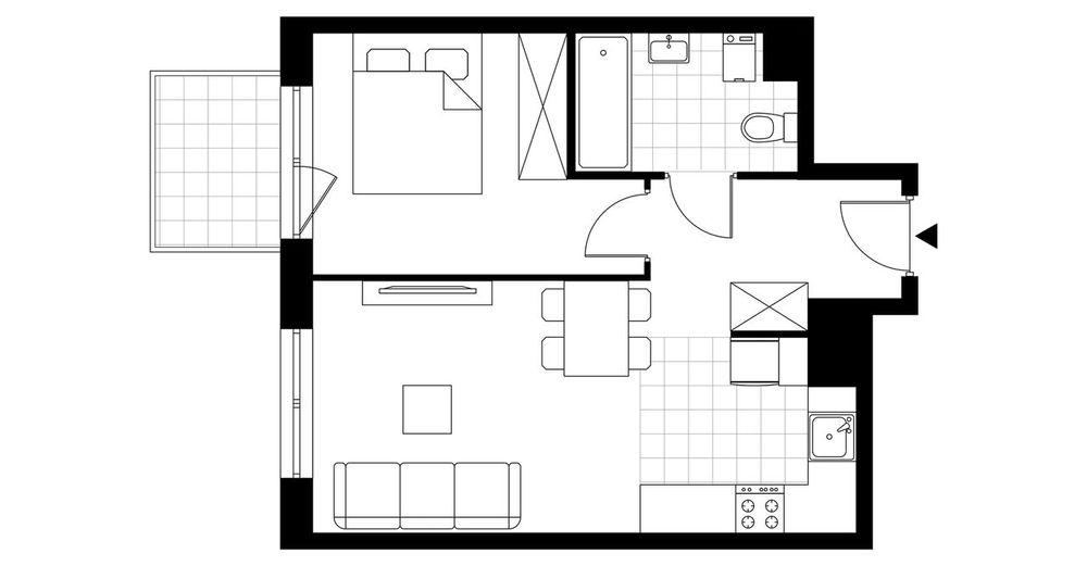 2-pokojowe mieszkanie 38m2 + balkon Bezpośrednio