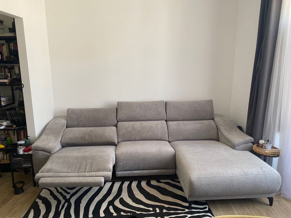 Sofá Transporte Incluido - Stoffus Fiori Relax chaise longue + relax elétrico – impecável