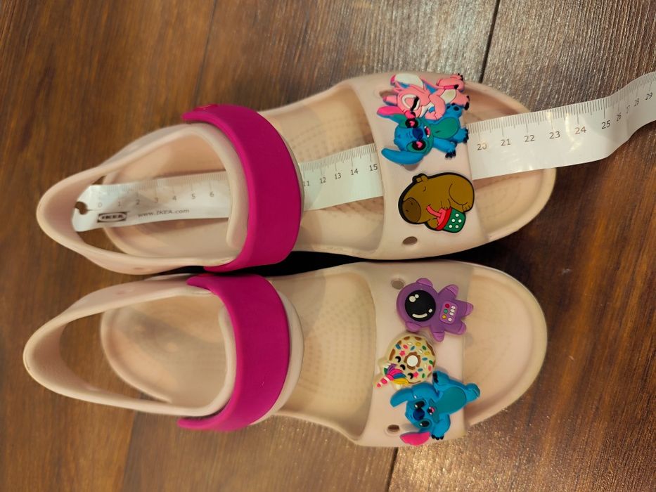 Crocs J3 34 35 lekkie sandały woda plaża dziewczynki stitch kapibara