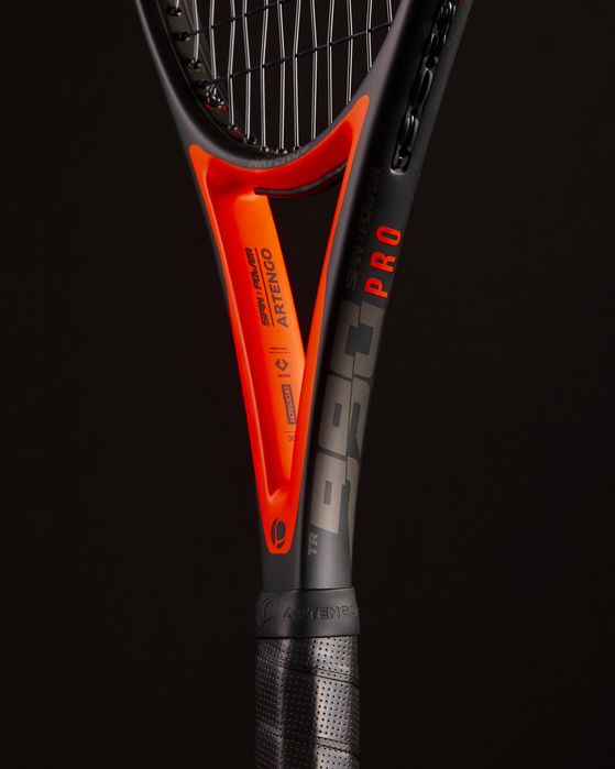 RAQUETE DE TÉNIS TR990 PRO ADULTO PRETO VERMELHO