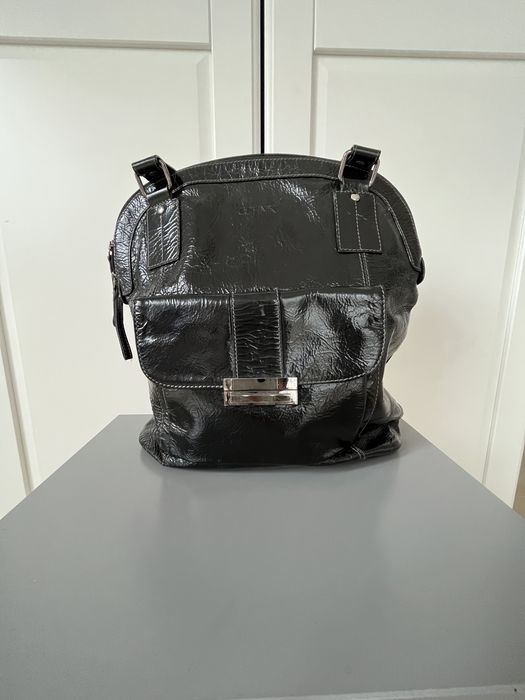 Torebka skórzana lakierowana Ochnik idealny stan