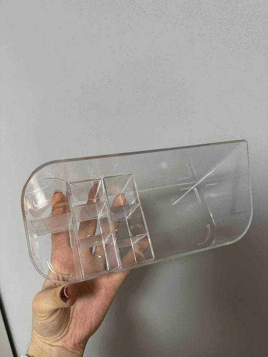 Organizer na kosmetyki 9 przegródek akrylowy przejrzysty
