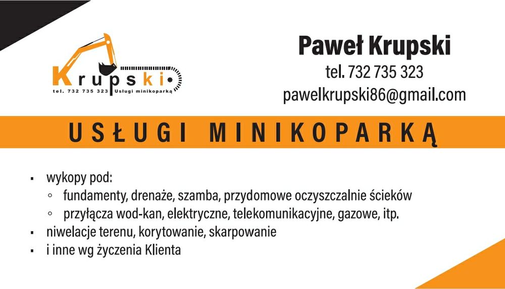 Usługi Minikoparką