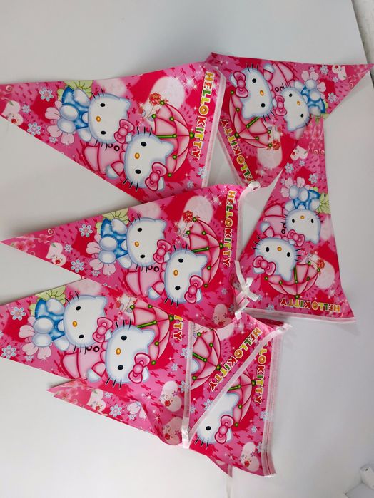 Стиль китти,Hello kitty,флажки,вымпел