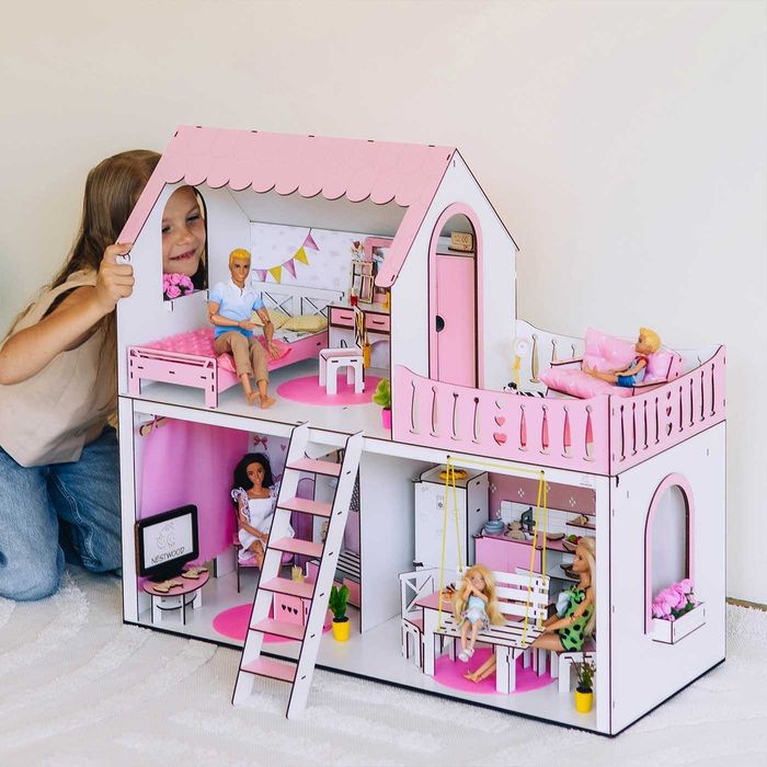 Ляльковий будиночок Барбі Лол подарунок меблі Вітальня кукольный дом